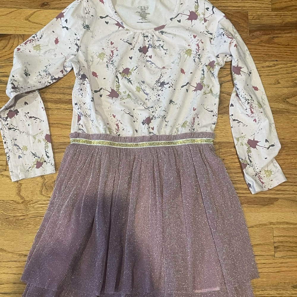 Cream Pleated Long Sleeve Sundress with Peter Pan Collar